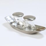 Wilhelm Wagenfeld Mid-Century Max & Moritz Salt Pepper Shakers, WMF, 1950s