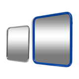 Pair of tubular steel mirrors, france, circa 1970