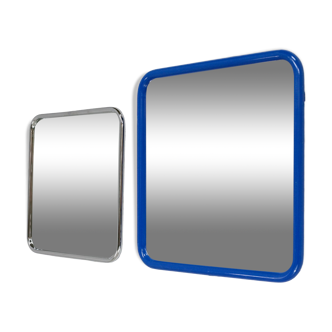 Pair of tubular steel mirrors, france, circa 1970