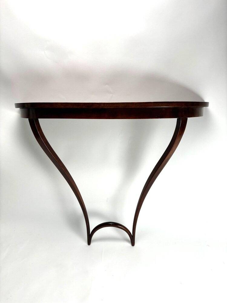 Mid-Century Wooden Hanging Console attributed to Carlo Enrico Rava, Italy, 1940s