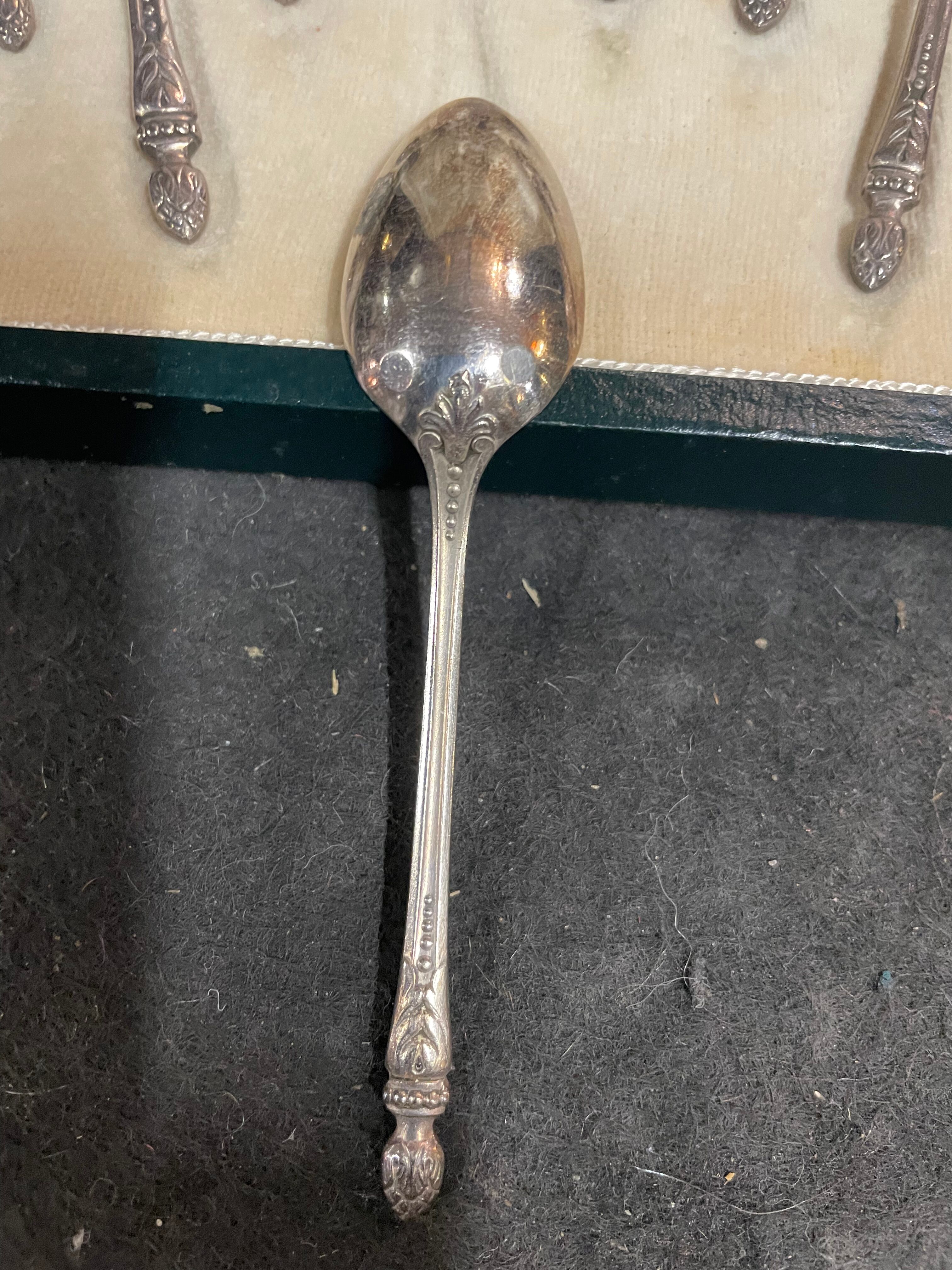 12-spoon silver metal shell