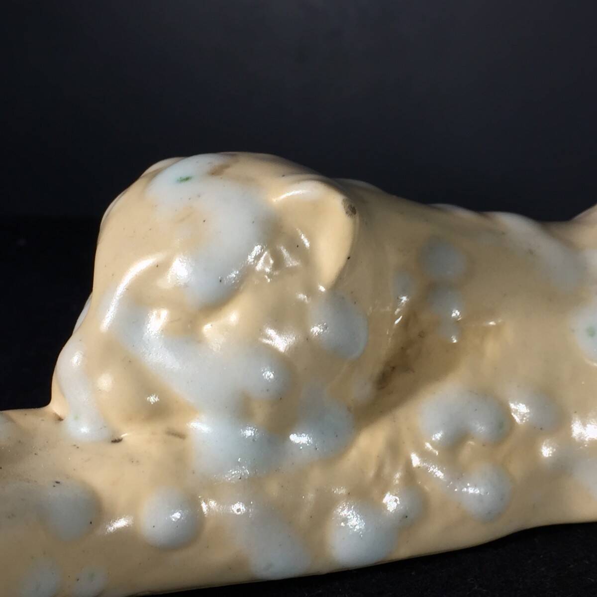 Art Deco Panthere / Cat sculpture in signed ceramic, Domien Ingels style