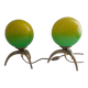 A pair of bedside lamps.