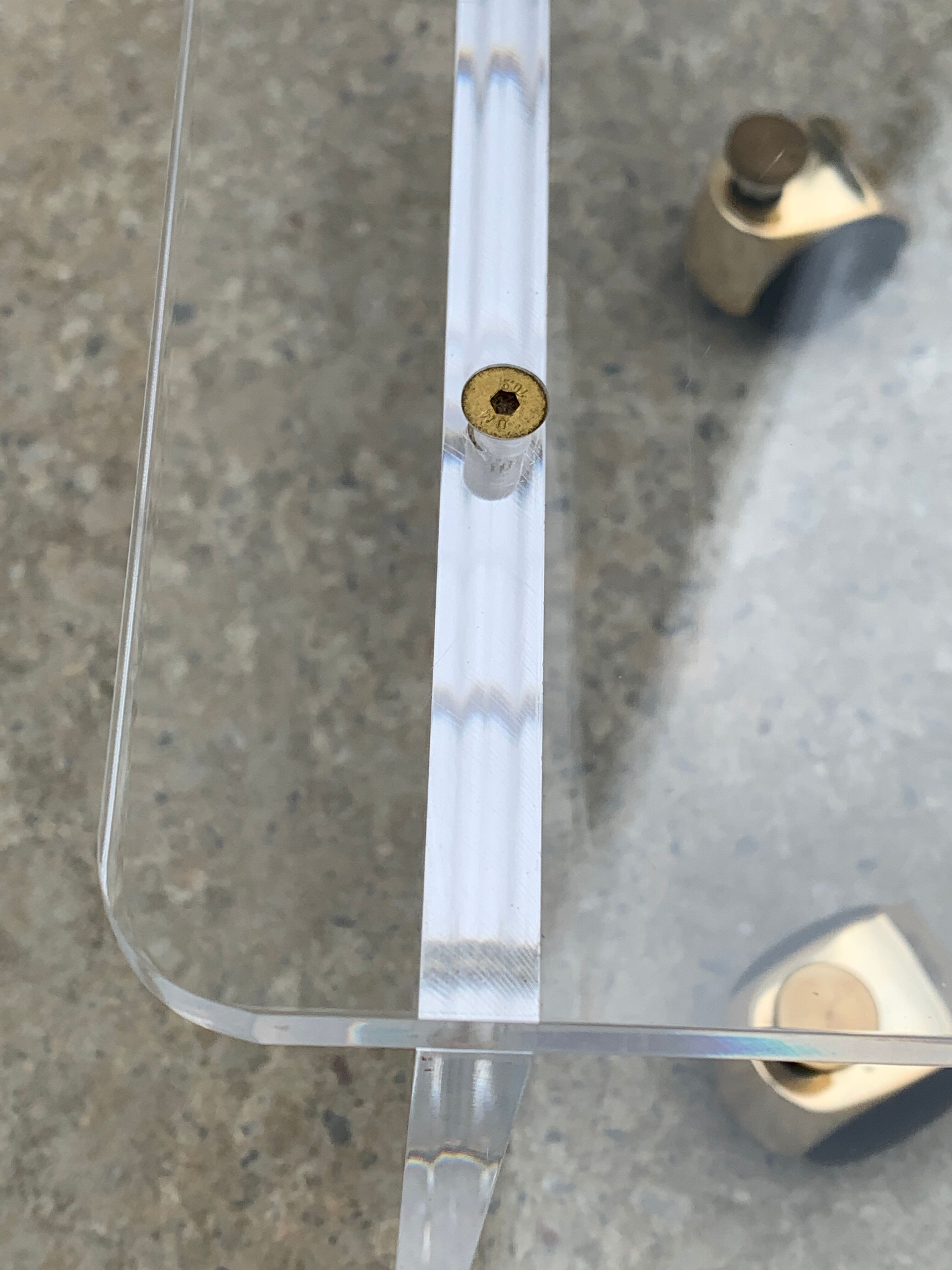 Table basse en plexiglas de David Lange