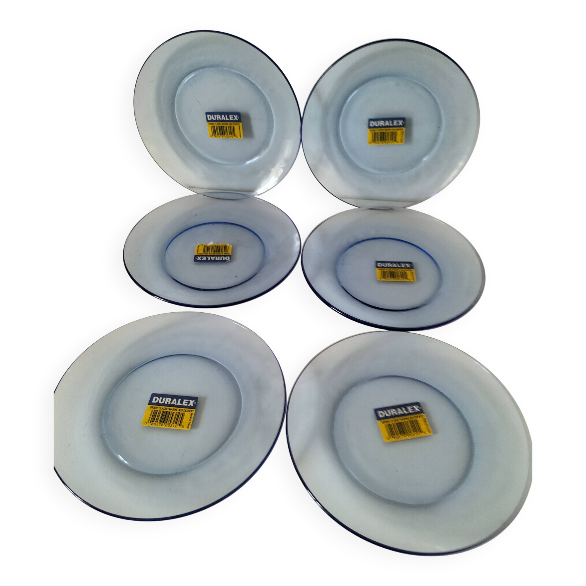 6 Duralex dessert plates – new with tags