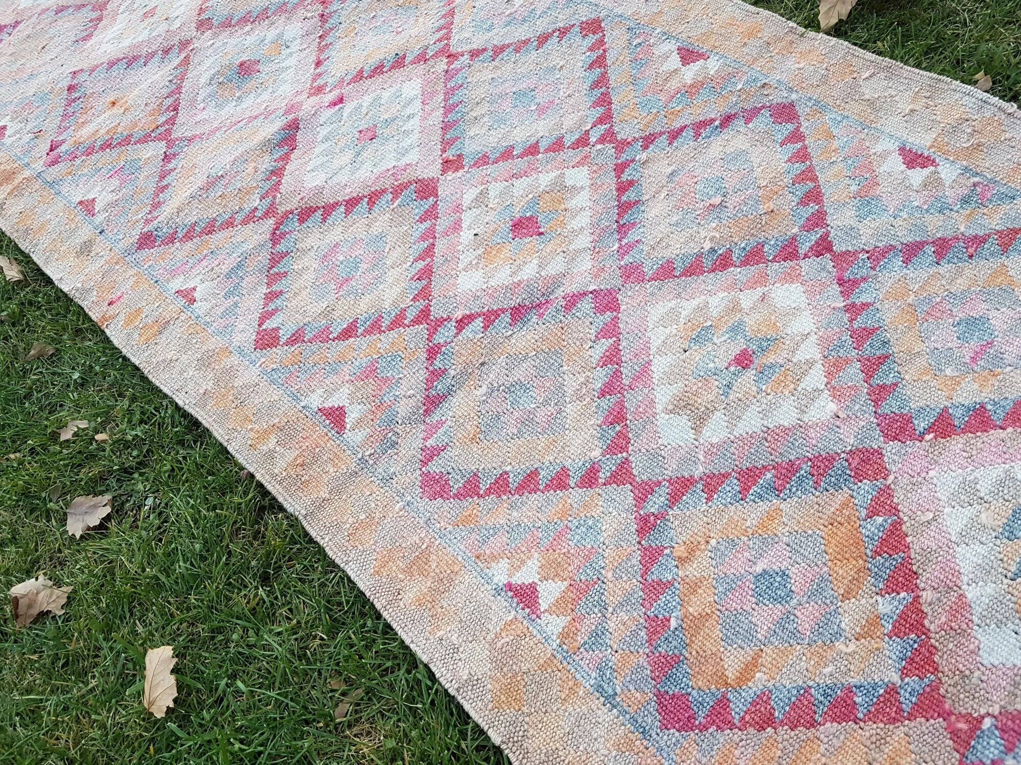 Vintage Turkish hallway rug 80x300 cm