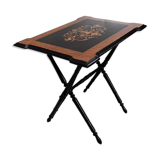 Table pliante marquetée, époque Napoléon III – XIXe