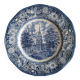 Antique Staffordshire Ironstone flat plate. “Liberty Blue” model. English manufacturing