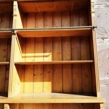Pine bookcase (251 x 49 x height 288 cm)