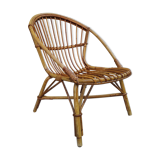 Large rattan armchair