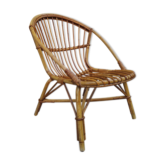 Large rattan armchair