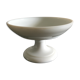 White opaline footed bowl