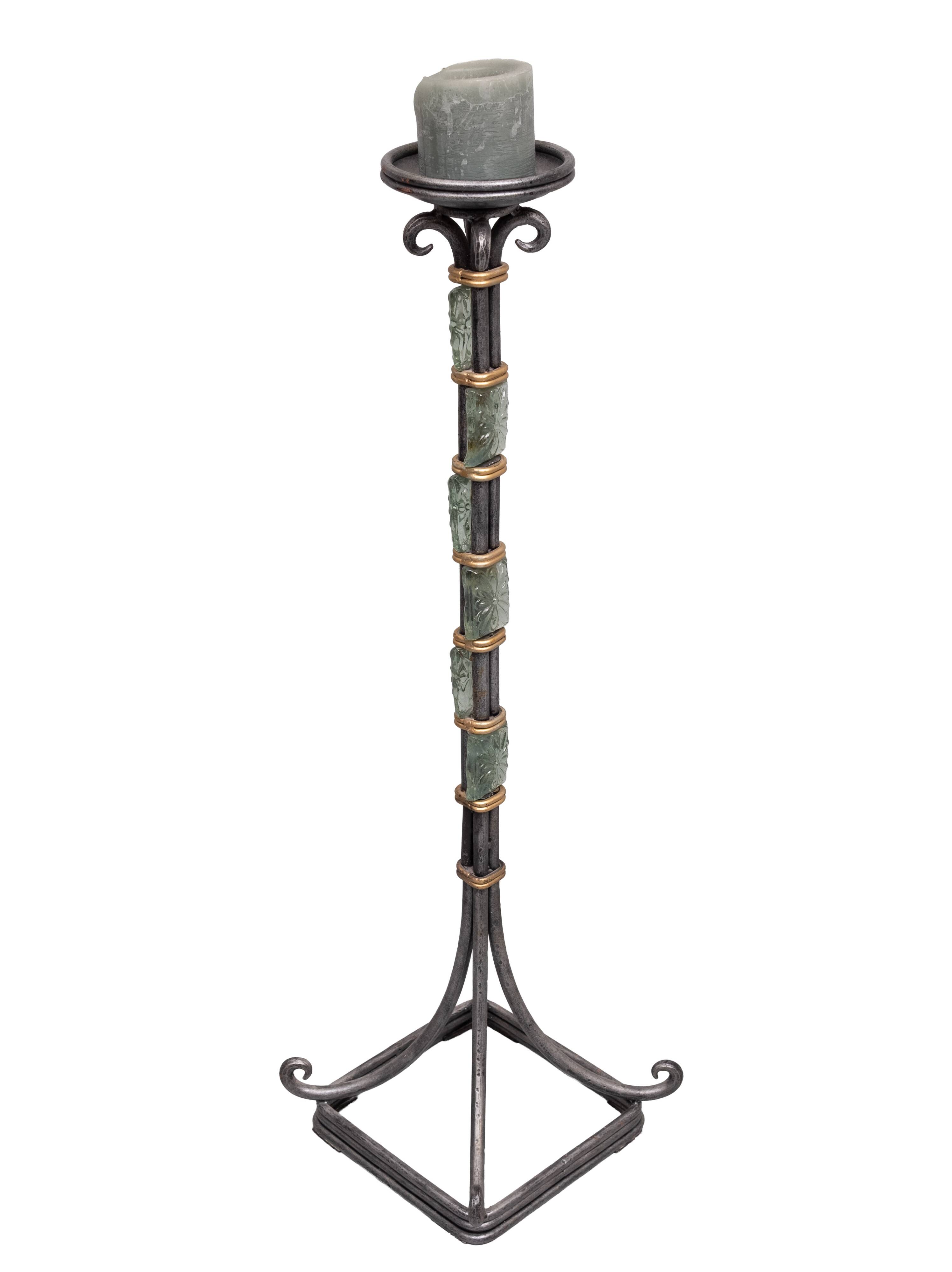 Wrought Iron Candle Stand With Beads Denmark
