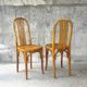 2 Fischel chairs N°196 around 1930 wooden seat- 5 bars