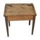 former schoolboy desk with felling and his porcelain inkwell