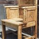 Fauteuil, chayère ou trône en bois, début 19ème siècle.