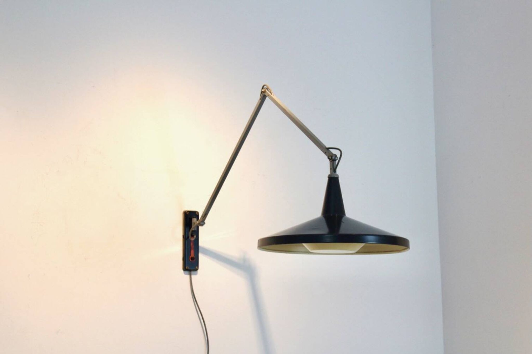 Gispen Panama Wall Lamp No. 4050 by Wim Rietveld & André Cordemeyer – Black