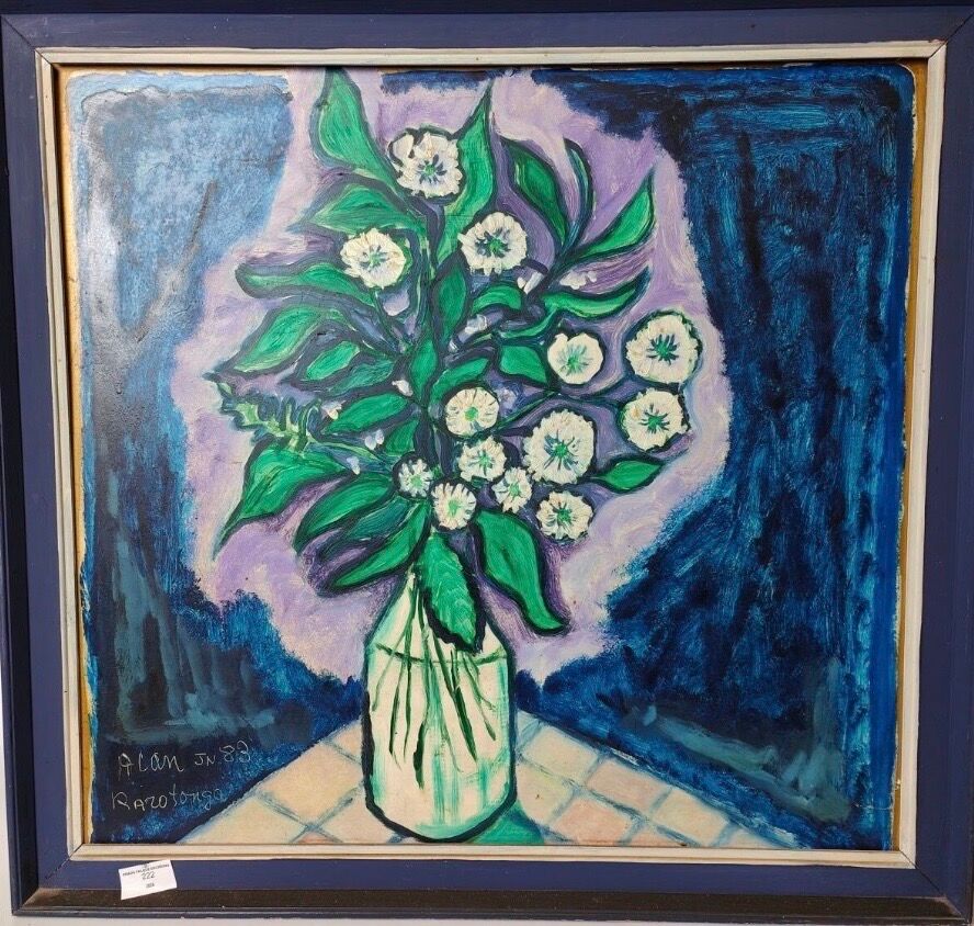 ALAN "Bouquet of Flowers" Oil on panel