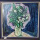 ALAN "Bouquet de fleurs" Huile sur panneau