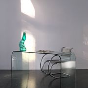 Glass writing desk by Fiam