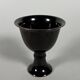 Monochrome black porcelain footed cup, 18th century China.