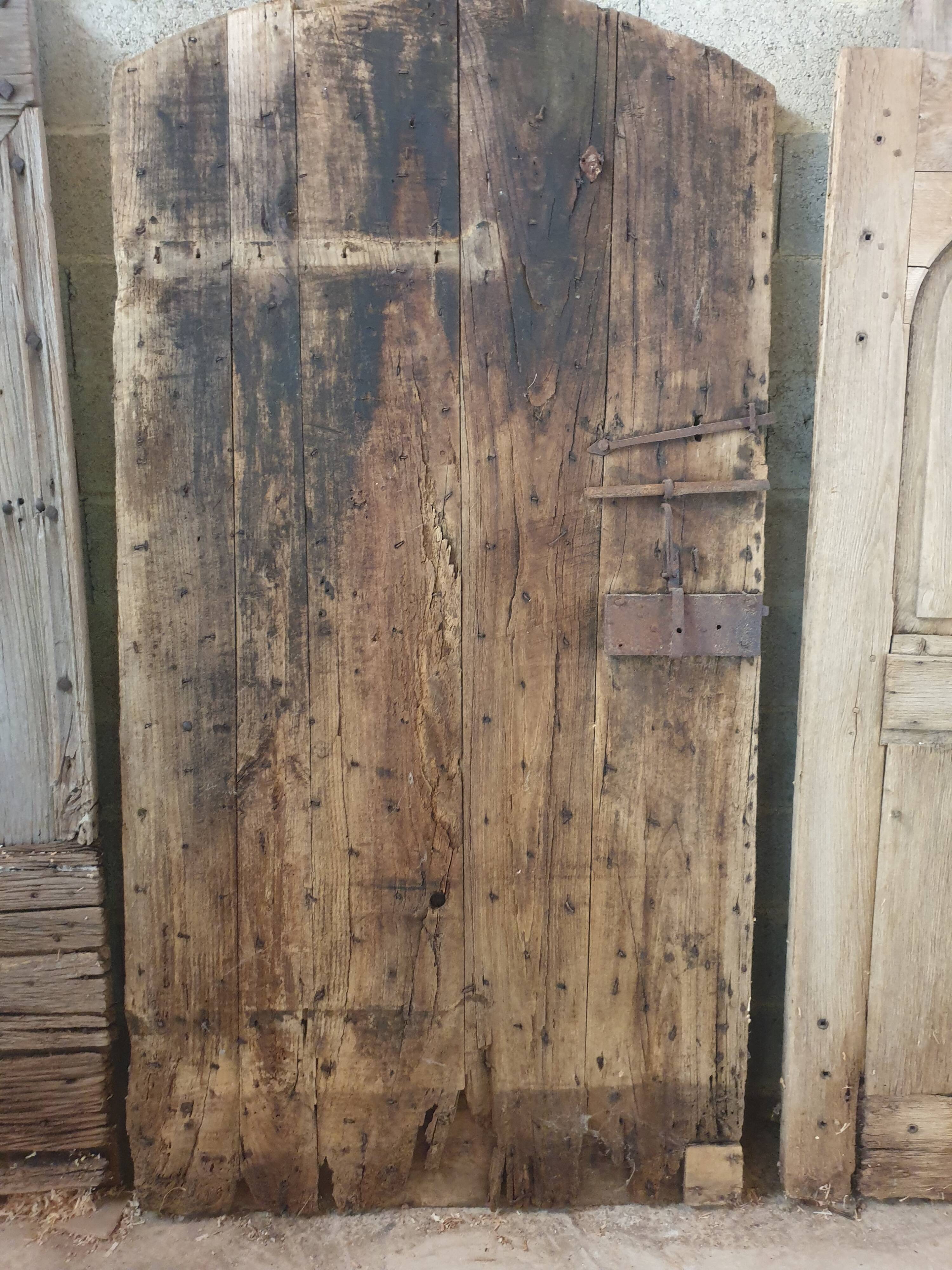 18th century studded chestnut door