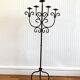 Wrought iron standing chandelier with five arms of light