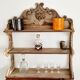 Carved 1900s wall or table shelf