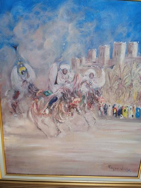 Roger Vivés painting fantasia oil on canvas