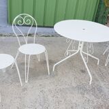 Wrought iron garden furniture