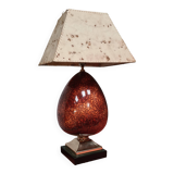 large luxury lamp 1970 ceramic and parchment lampshade 75x40