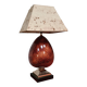 Lampe en céramique, abat-jour en parchemin, 1970