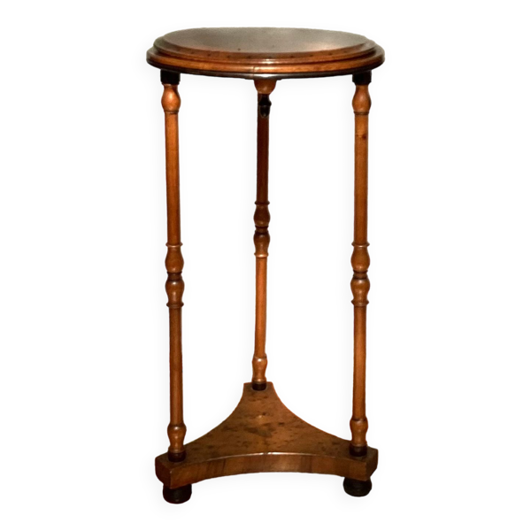 Table d’appoint en bois à trois pieds vintage