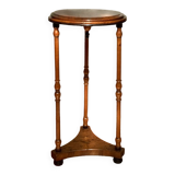 Wooden side table with three legs vintage