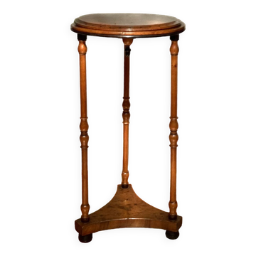 Table d’appoint en bois à trois pieds vintage