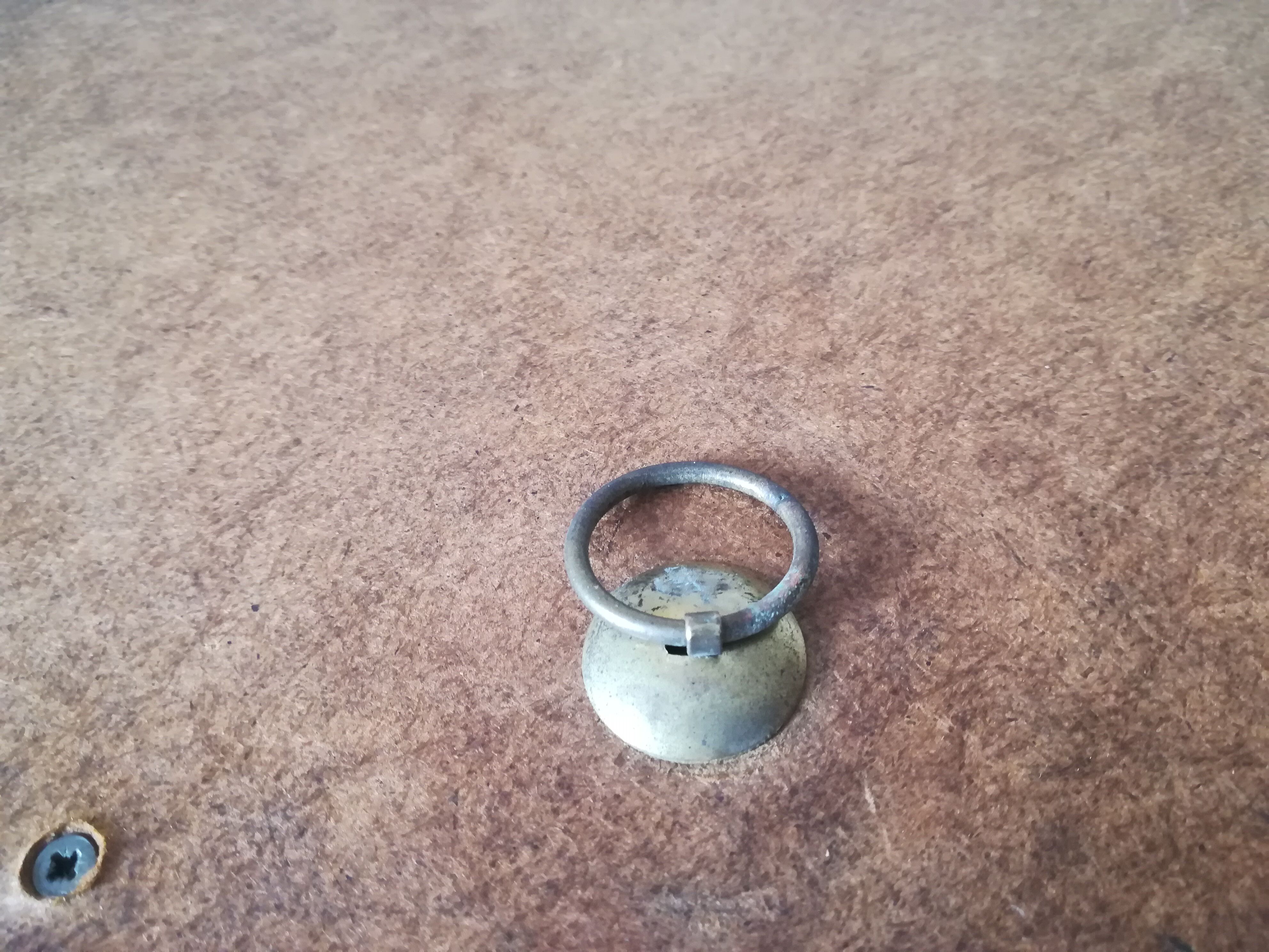 Round mirror in rope, 45 cm