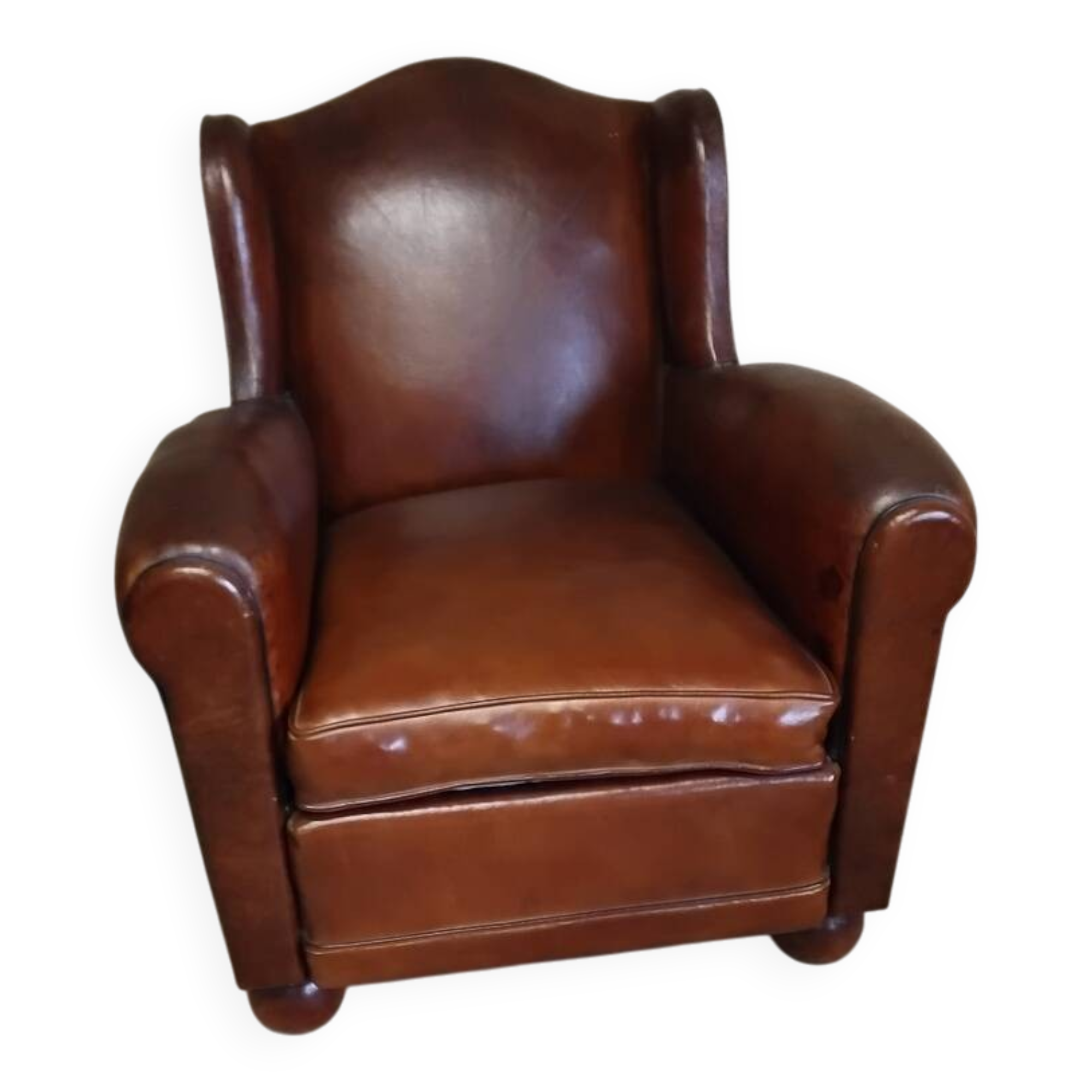 Fauteuil club ancien à oreilles