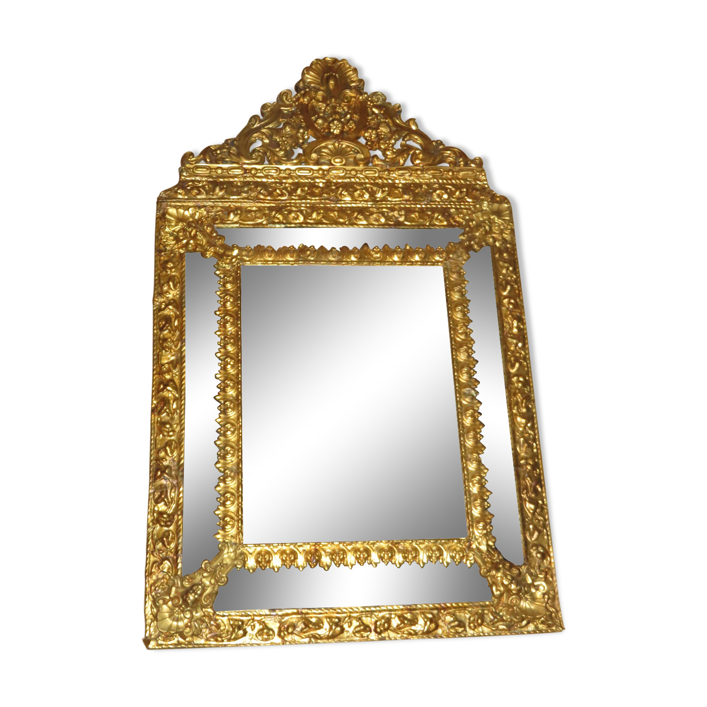 Parecloses repulsed brass mirror 82x48cm