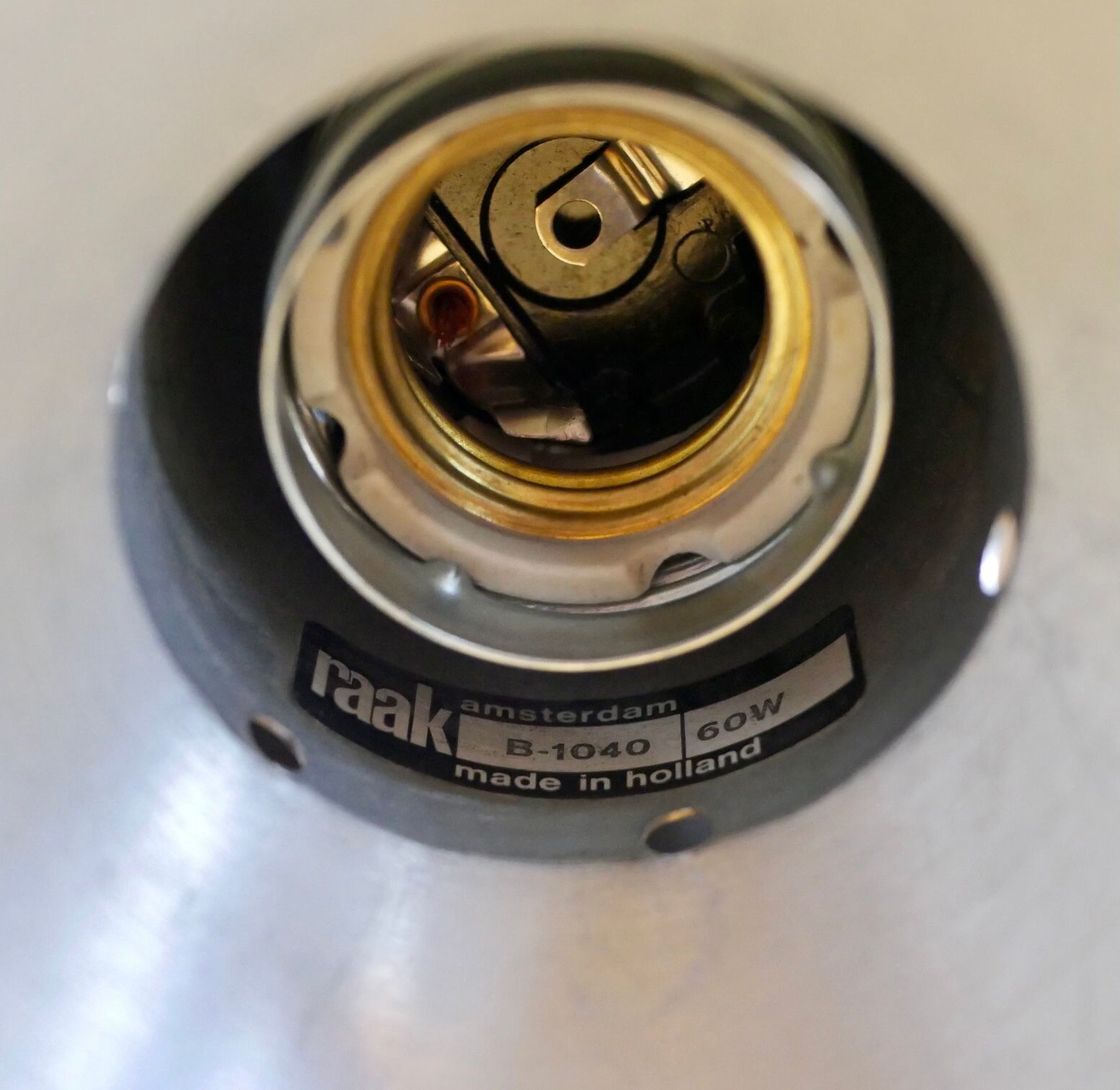 Pair of raak Amsterdam globe suspensions