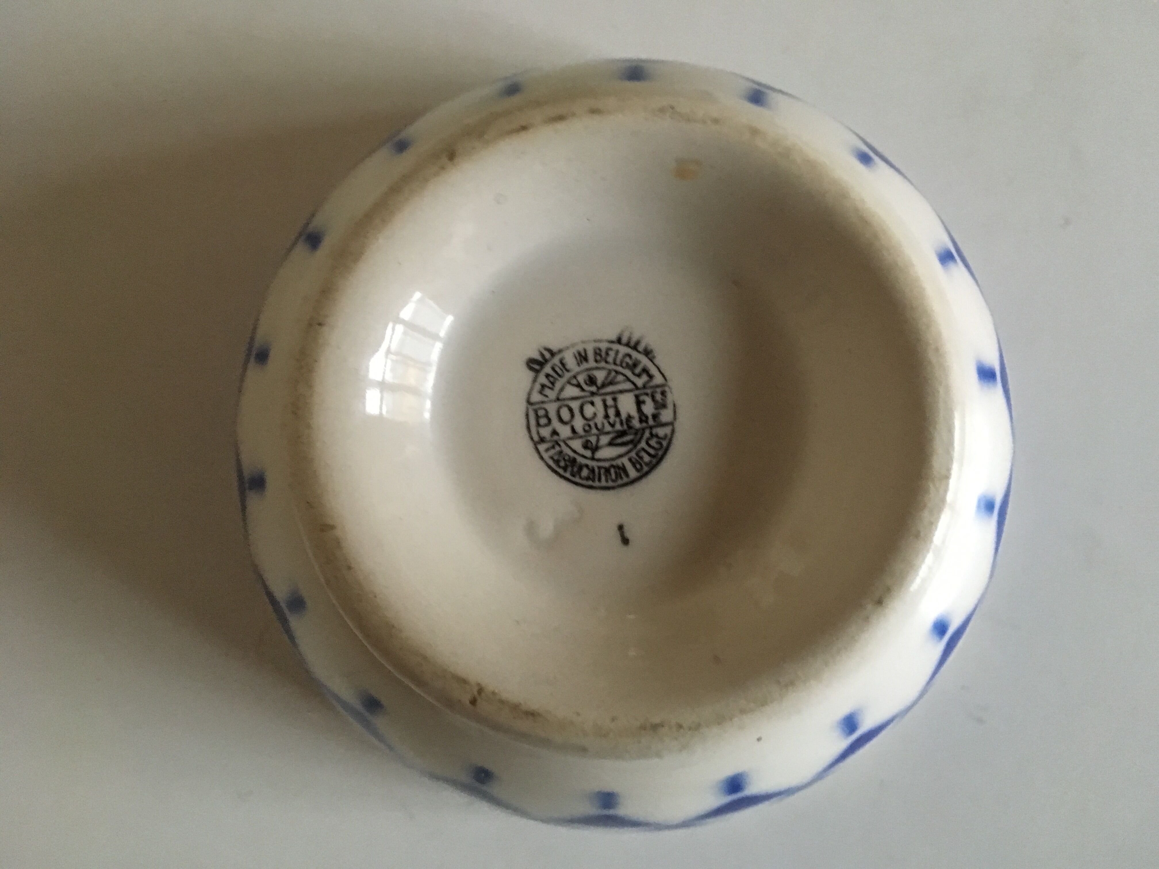 Set de 3 bols de faience terre de fer début 20