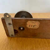 Vintage wood and aluminum patere