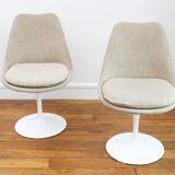 2 Chaises – Tulipe - Eero SAARINEN – Knoll - Pivotante