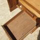 Children's desk zazou 1940 oak and elm with glass slab