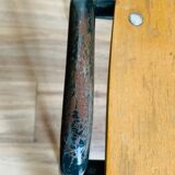 Set of 4 wood and metal chairs