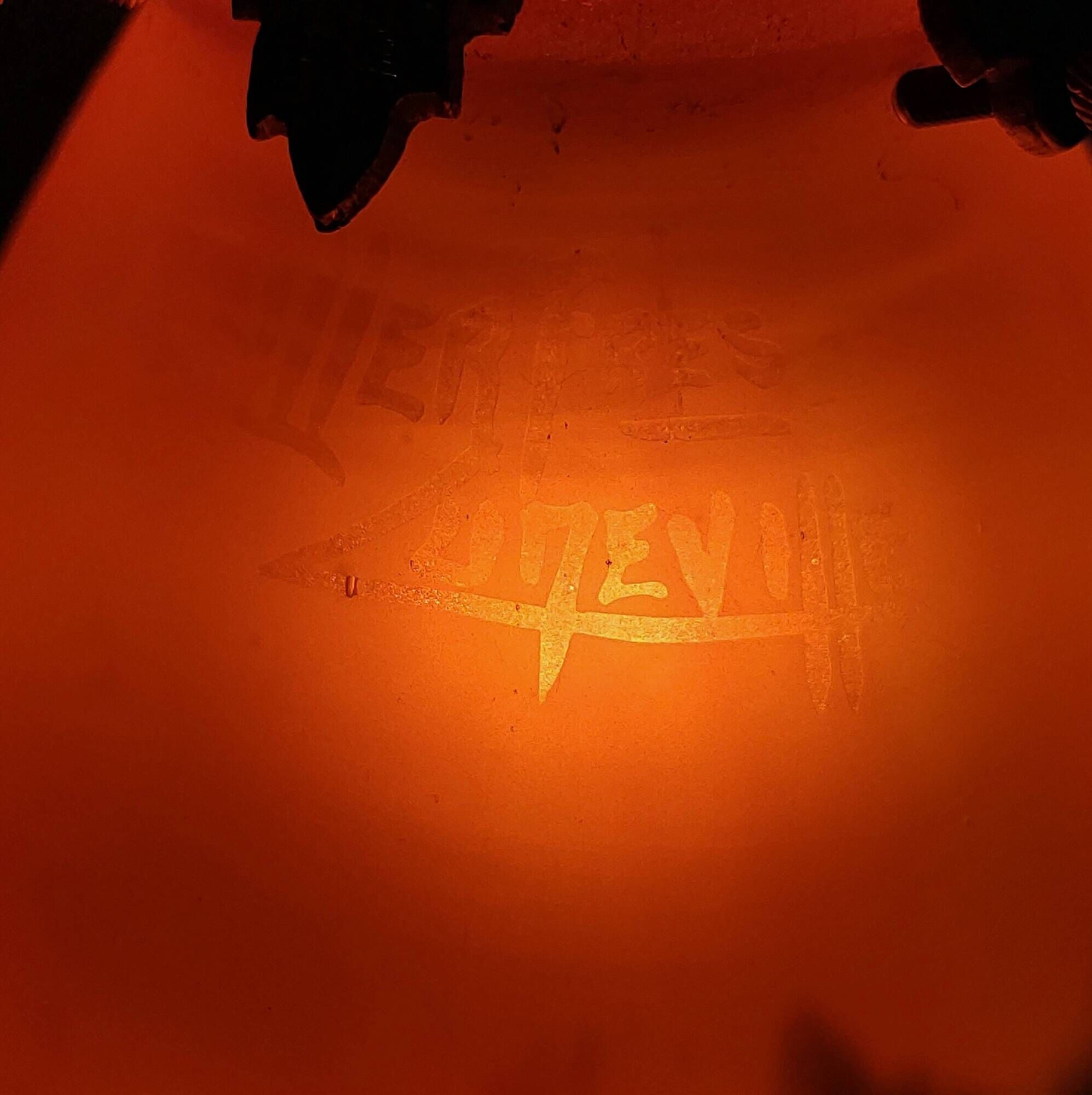 GRAND lampshade "Tulip" in glass paste signed MULLER FRÈRES LUNÉVILLE