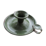 Cave rat bougeoir in green emailed tole