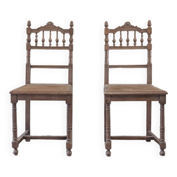 Henri II style wooden chairs