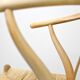 Set of six 'Wishbone chair' model chairs by Hans J. Wegner with leather cushions