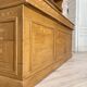 Wooden hardware cabinet painted with wood effect, circa 1940.