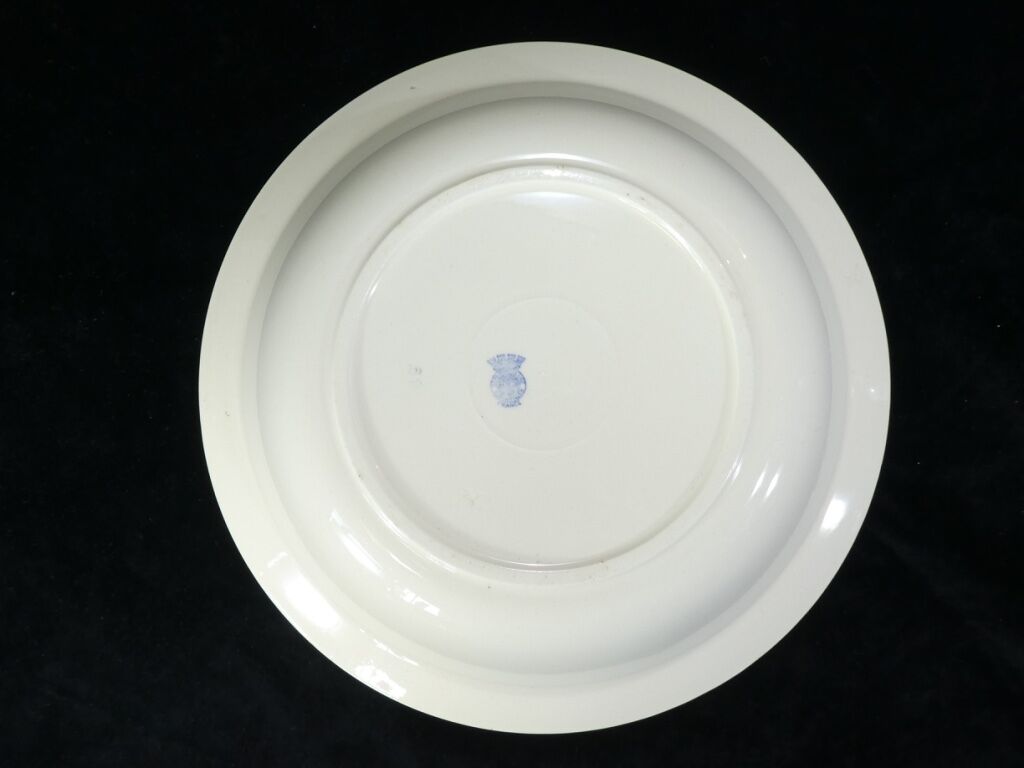 Former plat rond creux in earthenware from badonviller